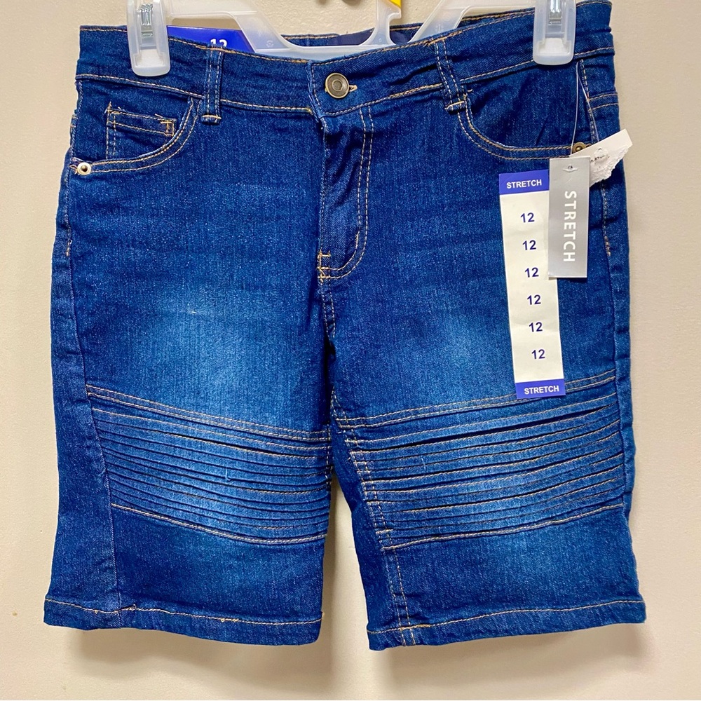 Vintage Express Sz 12 Girls Denim Shorts 🩳 NWT Stretch